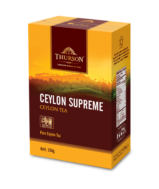Цейлонский чай Thurson Ceylon Supreme Pekoe черный листовой 250 грамм - Фото 1 Цейлонский чай Thurson Ceylon Supreme Pekoe черный листовой 250 грамм - изображение 1