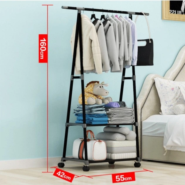Напольная вешалка для одежды The New Coat Rack 20 кг 160х55х42 см окрашенное железо пластик - изображение 2