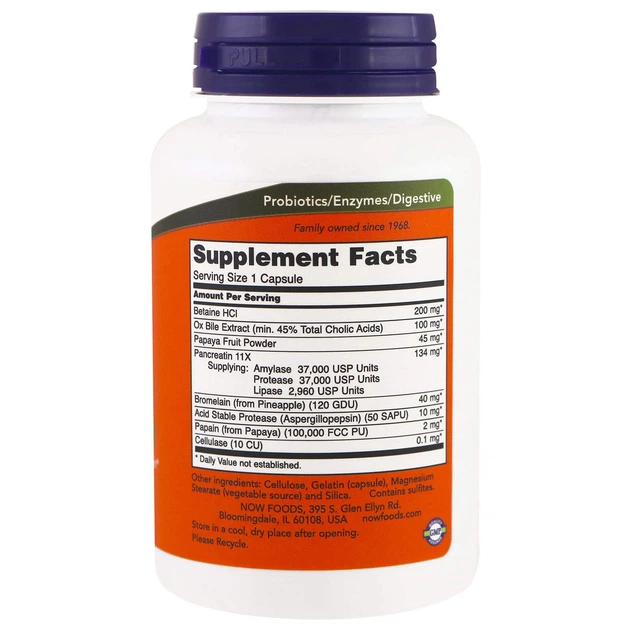 Ферменти для травлення Now Foods Super Enzymes, 90 капсул (NOW-02963) - зображення 2