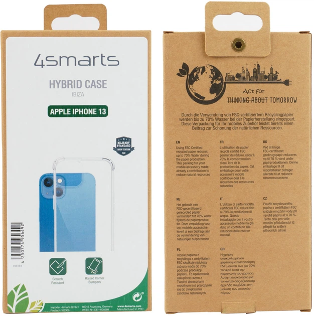 Панель 4smarts Hybrid Case Ibiza для Apple iPhone 13 Transparent (4250774956492) - зображення 4