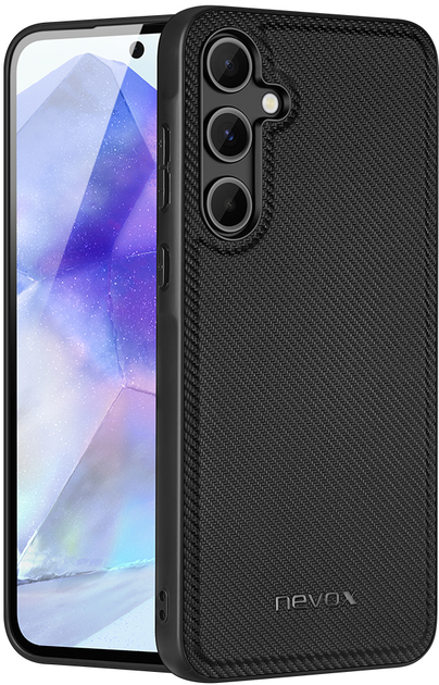 Etui plecki Nevox StyleShell Nylo do Samsung A55 Black (4250686413366) - obraz 1