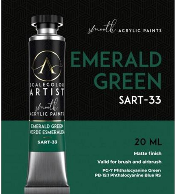 Farba Scale75 Artist Range 20 ml Emerald Green (8423153062176) - obraz 3