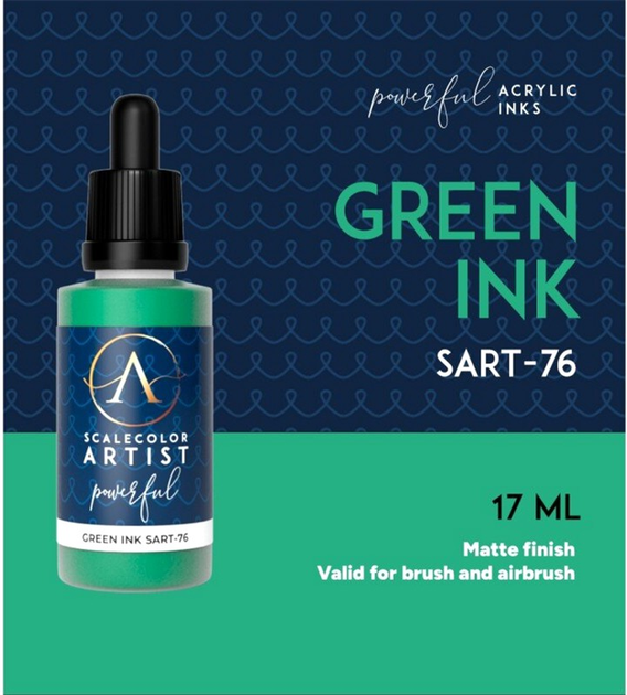 Farba Scale75 Artist Range 17 ml Green Ink (8435635306289) - obraz 3