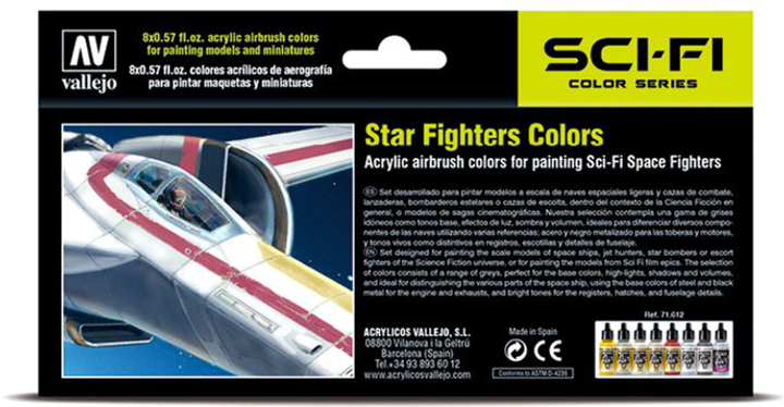 Zestaw farb Vallejo Sci-fi 71.612 Star Fighters Colors 8 szt x 17 ml (8429551716123) - obraz 2