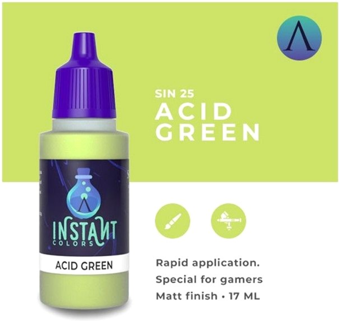 Фарба акрилова Scale75 Instant Colors 17 мл Acid Green (8412548900803) - зображення 3