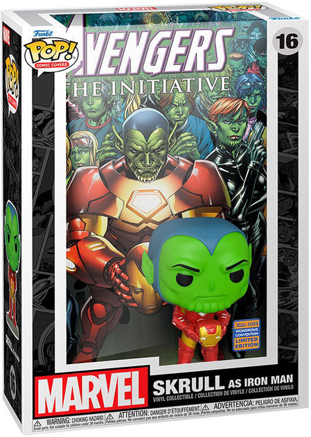 Фігурка Funko POP Comic Cover Marvel Avengers The Initiative 16 Skrull as Iron Man 10 см (0889698656115) - зображення 1