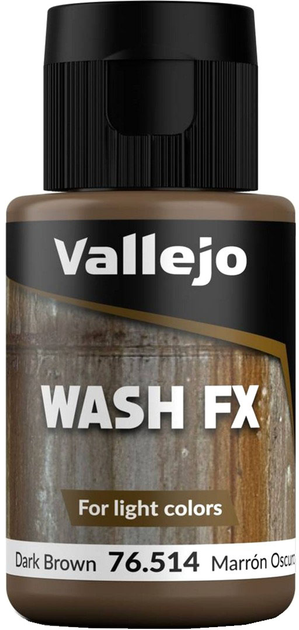 Фарба Vallejo Wash FX 76.514 35 мл Dark Brown (8429551765145) - зображення 1