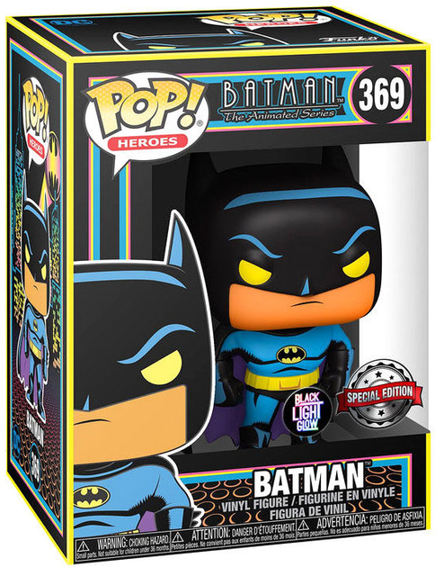 Фігурка Funko Pop DC Comics Batman Black Light Exclusive 9 см (0889698517256) - зображення 1