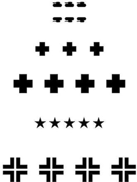 Szablon Vallejo ST-AFV001 Stencils Assorted German WWII Tank Markings 1:35 (8429551986373) - obraz 3