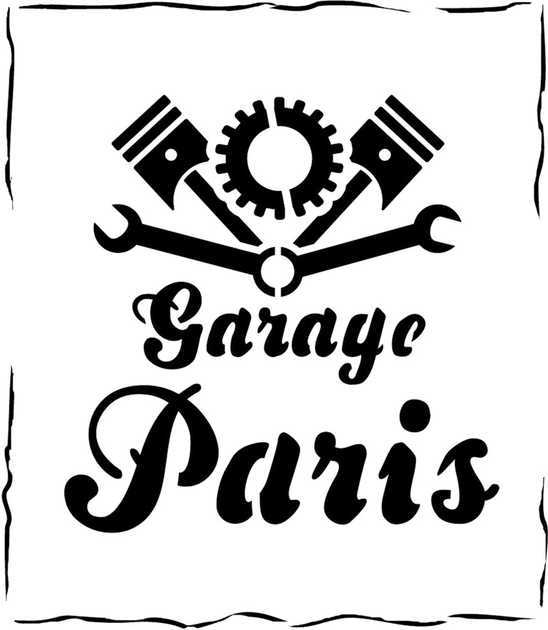 Трафарет Vallejo ST-LET001 Vintage Garage Sign 1:35 (8429551986557) - зображення 3