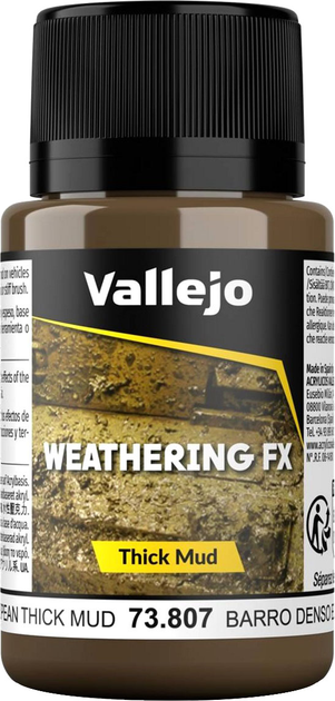 Акрилова фарба Vallejo Weathering FX Thick Mud 73.807 40 мл European (8429551738071) - зображення 1