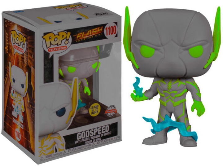 Фігурка Funko Pop DC Comics The Flash Godspeed Glow in the Dark Exclusive 9 см (0889698551748) - зображення 2