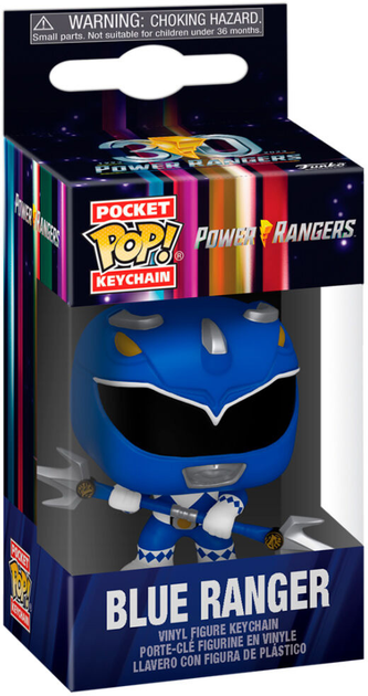 Брелок Funko Pocket POP Keychain Power Rangers 30th Anniversary Blue Ranger 4 см (0889698721509) - зображення 1