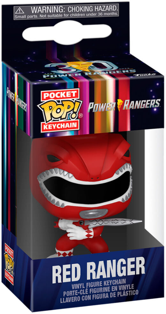 Brelok Funko Pocket POP Keychain Power Rangers 30th Anniversary Red Ranger 4 cm (0889698721523) - obraz 1