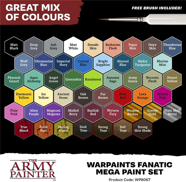 Zestaw farb The Army Painter Warpaints Fanatic Mega Paint Kit 50 szt x 18 ml (5713799806702) - obraz 3