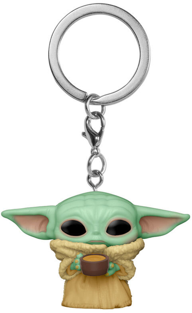 Brelok Funko POP Star Wars The Mandalorian Yoda The Child with Cup (0889698530422) - obraz 1