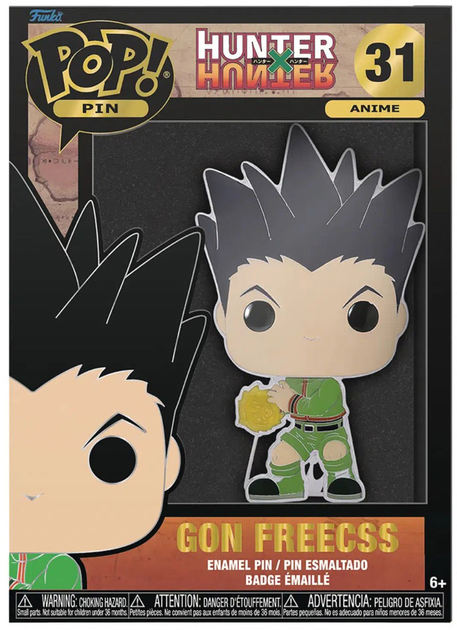 Значок Funko Hunter X Hunter POP Pin Gon Freecss Large Enamel Pin 10 см (0671803444010) - зображення 1