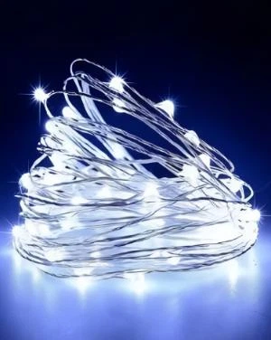 Гирлянда Роса 20м проволка на батарейках USB 200 LED белый - Фото 1 Гирлянда Роса 20м проволка на батарейках USB 200 LED белый - изображение 1
