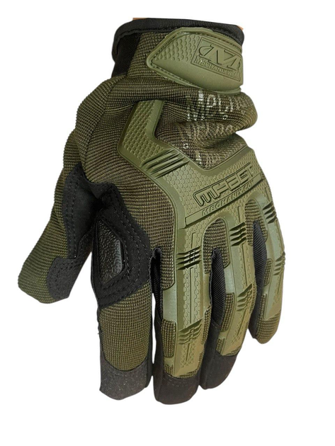 Перчатки MECHANIX M-PACT сенсорные с закрытыми пальцами и накладками олива XXL - изображение 2