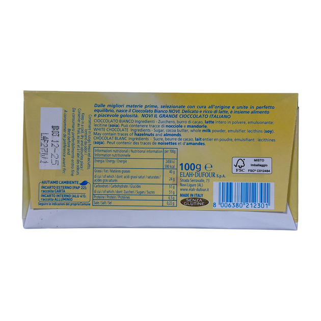Шоколад Novi чистый белый cioccolato bianco puro, 100 г - изображение 2
