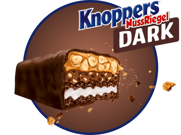 Батончики шоколадные Storck с фундуком в черном шоколаде knoppers nussriegel dark, 5×40 г - изображение 3