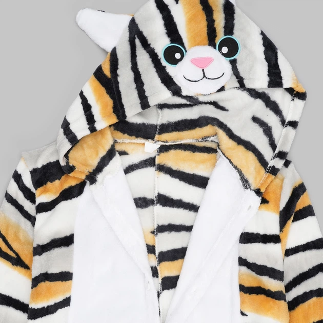 Детский кигуруми-тигр для девочки Kigurumi Тигр B51 140 см Коричневый (ROZ6501096633) - изображение 3