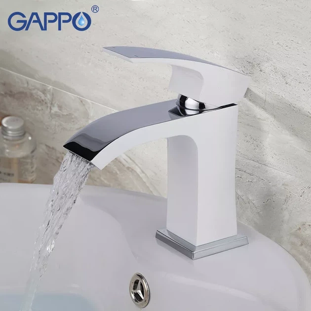Змішувач для умивальника GAPPO G1007-8, білий/хром G1007-8 - изображение 6