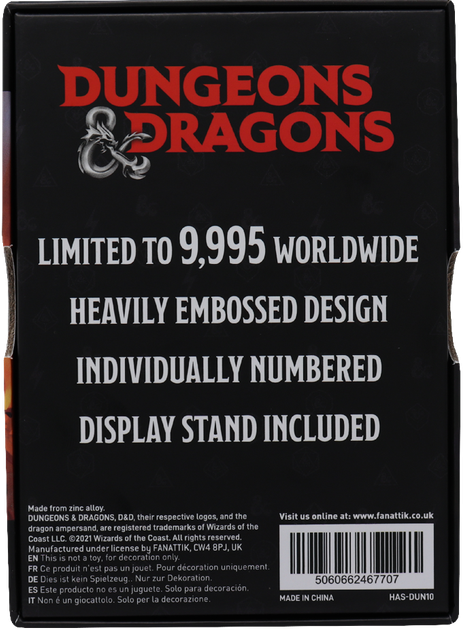 Plakietka kolekcjonerska Fanatik Dungeons & Dragons Players Handbook Limited Edition (5060662467707) - obraz 7