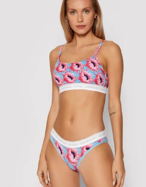 Трусики жіночі сліпи Calvin Klein Underwear S квітковий принт - изображение 5