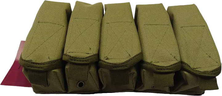 Підсумок для пострілів ВОГ 5шт MOLLE M&M Вид 1 Coyote Койот (213349) - зображення 2