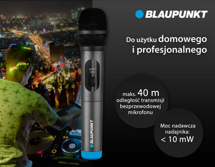 Мікрофон бездротовий Blaupunkt UHF WM40U (5901750505645) - зображення 3