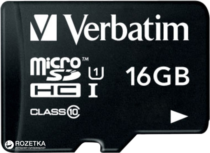 Карта памяти Verbatim Premium MicroSDHC 16GB Class 10 + SD-адаптер (44082) - изображение 2