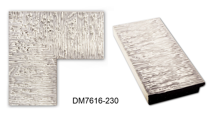 Зеркало настенное в раме Factura Textured silver 51х51 см серебро - изображение 2
