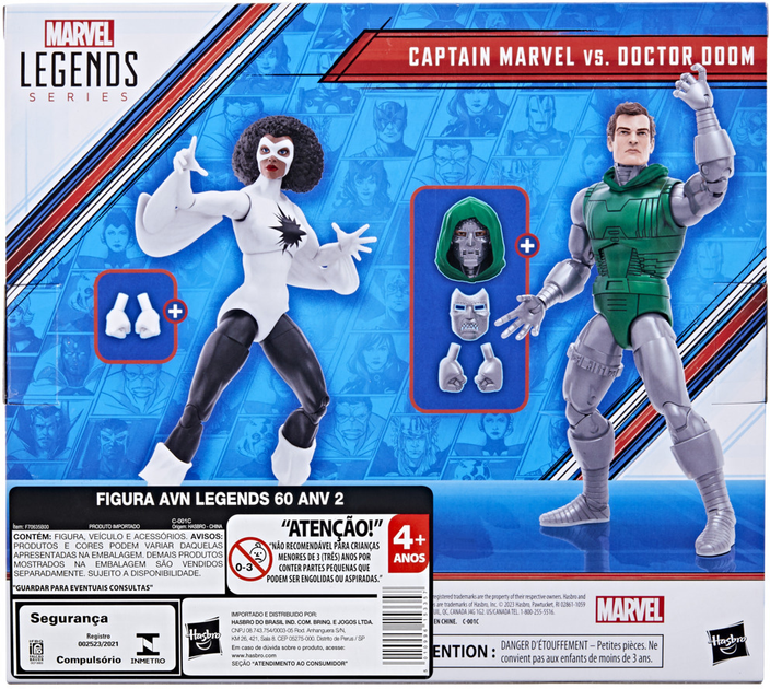 Zestaw figurek Hasbro Marvel Legends Avengers Beyond Earths Mightiest Captain Marvel vs Doctor Doom z akcesoriami 2 szt 15 cm (5010996142443) - obraz 5