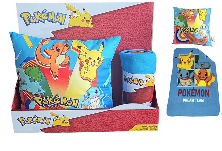 Zestaw Pokemon Nintendo Kołdra i poduszka (8435746907771) - obraz 1