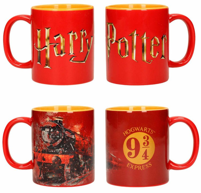 Zestaw filiżanek SD Toys Harry Potter Hogwarts Logo 330 ml 2 szt (8435450219504) - obraz 1