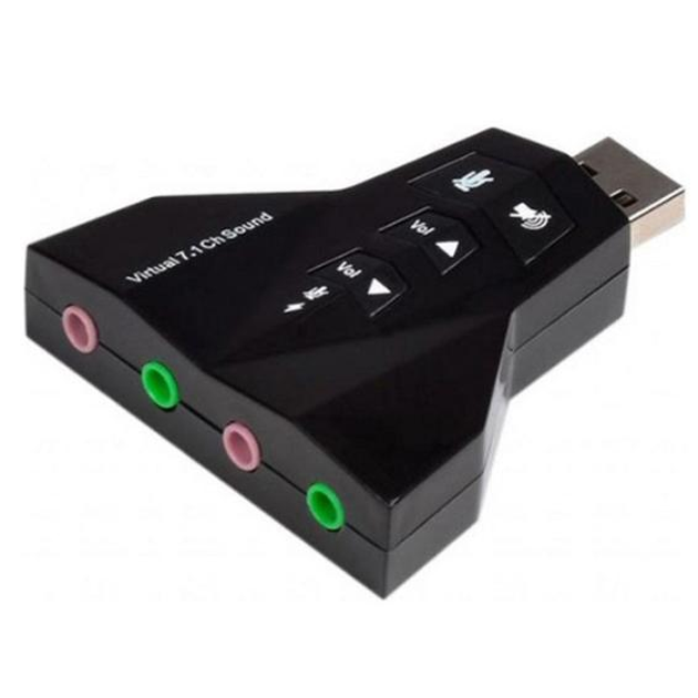 Звуковая карта 7.1 USB QTS-009 Black (16163) - изображение 1