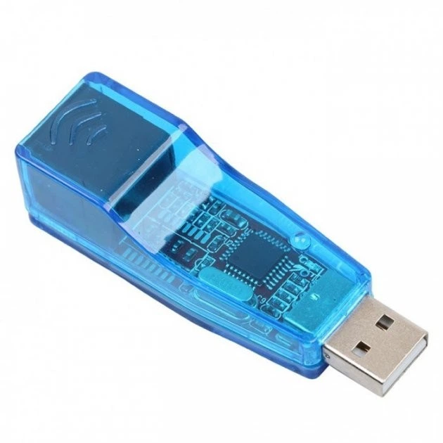 Мережевий адаптер перехідник PIX-LINK USB LAN 001 мережна карта Blue (16157) - зображення 4