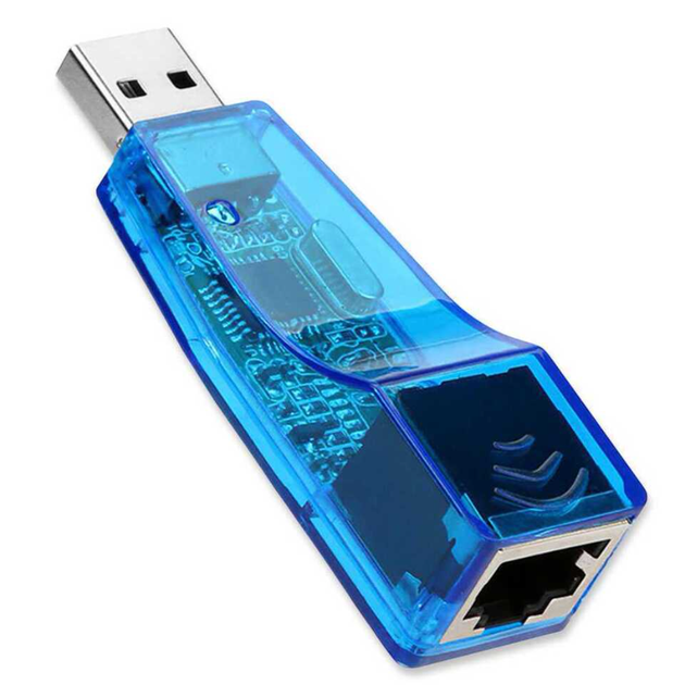 Мережевий адаптер перехідник PIX-LINK USB LAN 001 мережна карта Blue (16157) - зображення 6