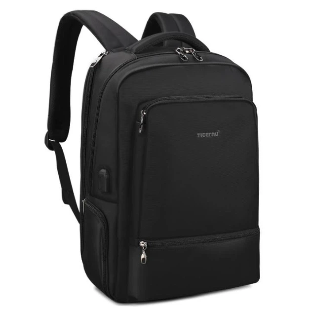 Рюкзак антизлодій Tigernu T-B3585 з відсіком для ноутбука 15,6" та USB 26л Black (16228) - Фото 1 Рюкзак антизлодій Tigernu T-B3585 з відсіком для ноутбука 15,6" та USB 26л Black (16228) - зображення 1