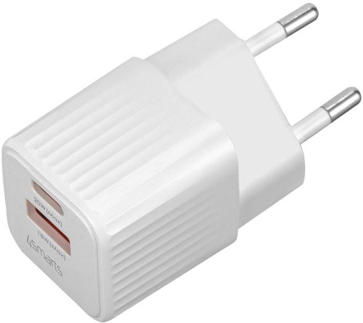 Мережевий зарядний пристрій 4smarts VoltPlug Duos Mini PD 20W White (4252011903382) - зображення 3