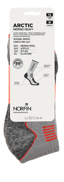Носки Norfin T4M ARCTIC MERINO HEAVY LONG р.M (39-41) - Фото 3 Носки Norfin T4M ARCTIC MERINO HEAVY LONG р.M (39-41) - изображение 3