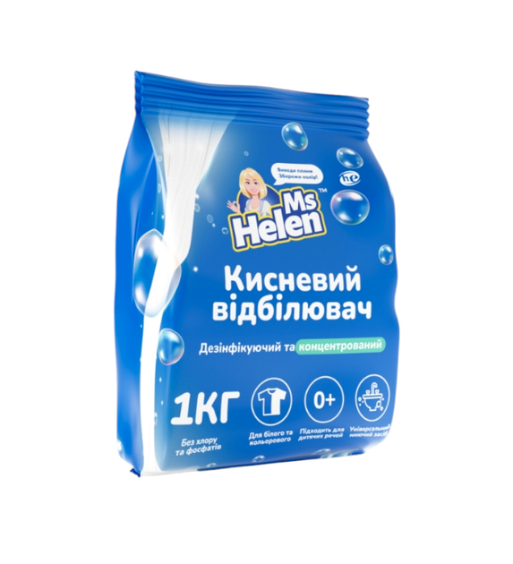 Відбілювач кисневий Ms. Helen дезінфікуючий концентрат 1,0 кг. 2017 - Фото 1 Відбілювач кисневий Ms. Helen дезінфікуючий концентрат 1,0 кг. 2017 - изображение 1