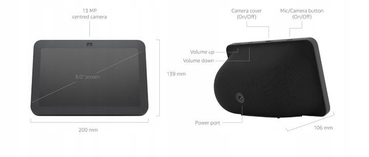 Панель управління Amazon Echo Show 8 3rd Gen. Black (B0BLS3B3QL) - зображення 6