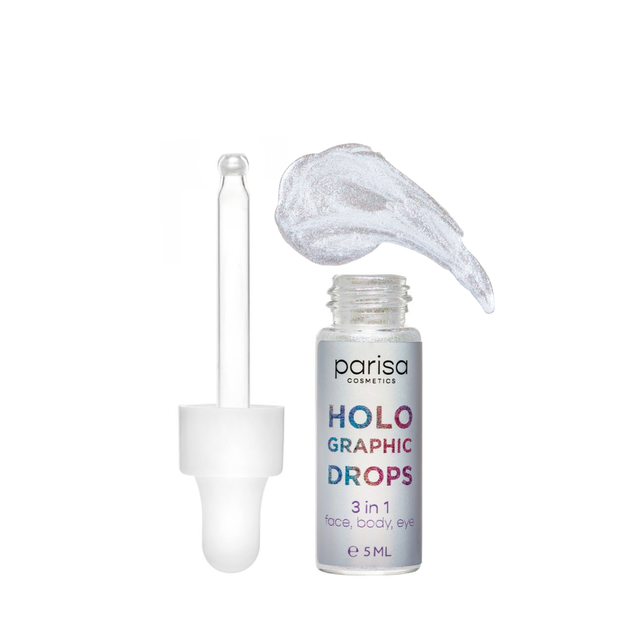 Хайлайтер для обличчя та тіла Parisa Cosmetics Holographic Drops HD-01 - изображение 2