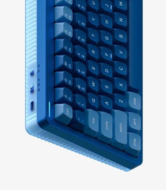 Беспроводная механическая клавиатура NuPhy Halo75 V2 / Lemon (tactile, 55gf) / Color - Blue Lagoon / Hot-Swappable, RGB, ANSI US - изображение 3