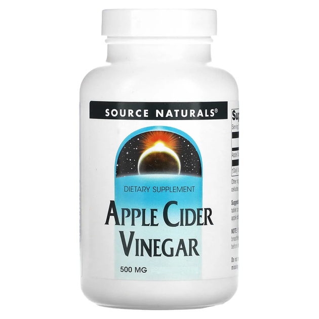 Яблучний оцет Source Naturals Apple Cider Vinegar 500 мг, 90 таблеток (SNS-01355) - Фото 1 Яблучний оцет Source Naturals Apple Cider Vinegar 500 мг, 90 таблеток (SNS-01355) - зображення 1