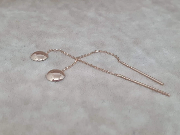 Золоті сережки-протяжки. 580042 - зображення 3