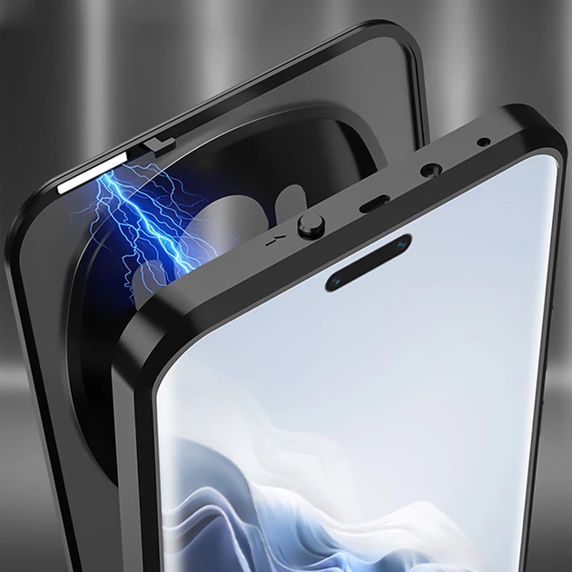 Протиударний чохол накладка Metal Glass для Honor Magic6 Pro black - Фото 2 Протиударний чохол накладка Metal Glass для Honor Magic6 Pro black - зображення 2