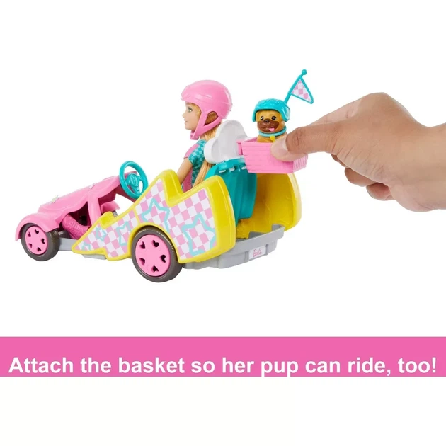 Кукла Барби Стейси Barbie Stacie Racer Doll with Go Kart Toy Car - Фото 3 Кукла Барби Стейси Barbie Stacie Racer Doll with Go Kart Toy Car - изображение 3